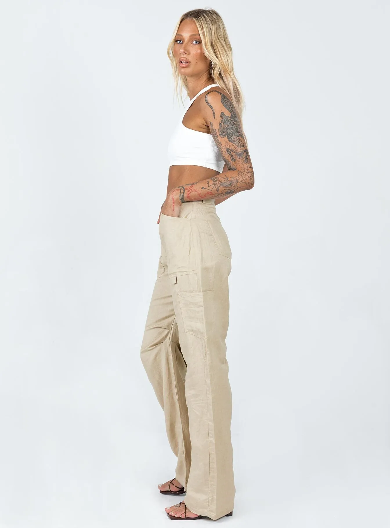 Miami Vice Pants Wheat Reflective details
