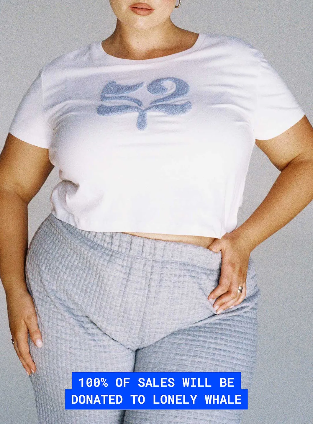 comfortable top Cozy Vibes Organic Take Care Charity Baby Tee White Curve