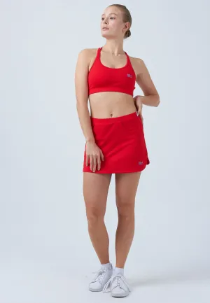 Quick Fit Classic Tennis Skort with pockets, red