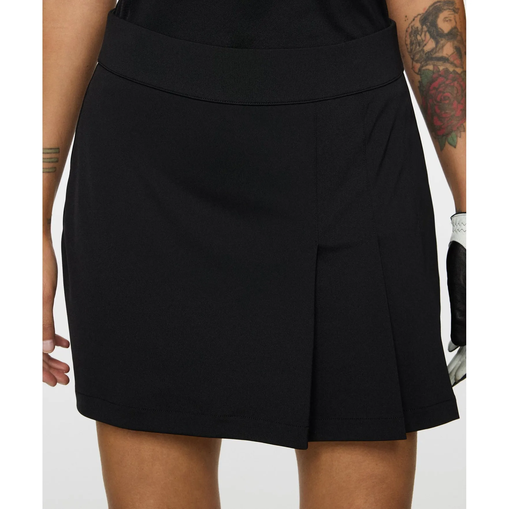 J.Lindeberg Women's Thea Golf Skirt - Black Modern Design Outfit Lookbook