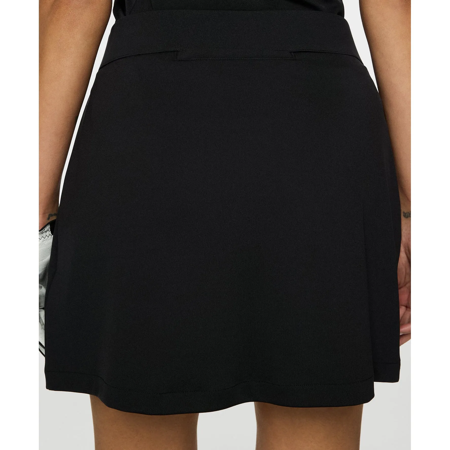 Clean Finish Embossed Detail J.Lindeberg Women's Thea Golf Skirt - Black