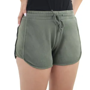 Lightweight Design easygoing look Women's Solid Mini Short,Olive