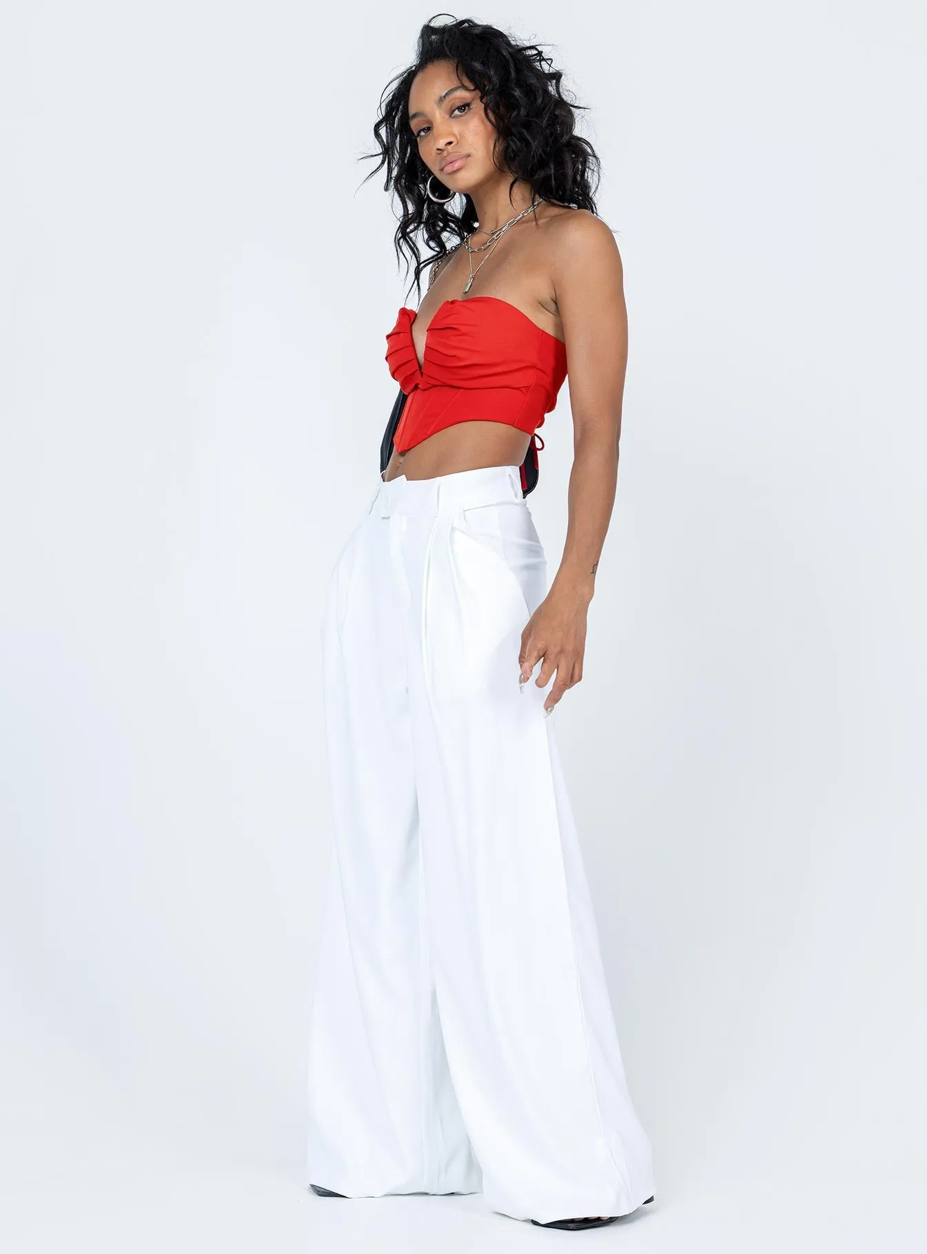 TouchscreenCompatiblePockets Sporty Appeal Yvette Pants White