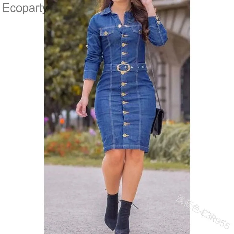 Easy Drape Bow Soft Women's Slim Sexy Retro Multi-Buttons Decoration Lapel Dresses