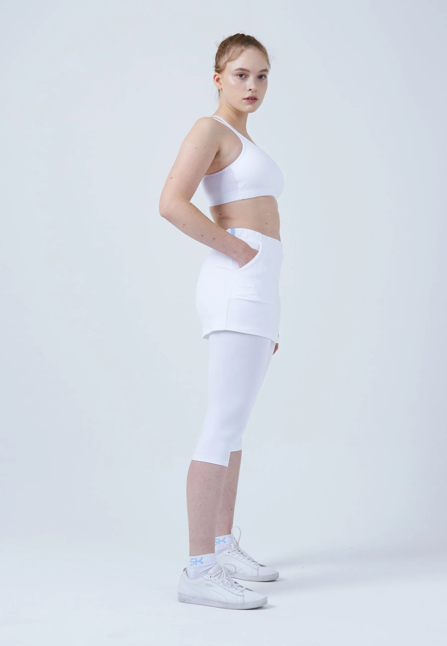 Fashion Tones Smooth Edging 2-in-1 Tennis Skapri, white