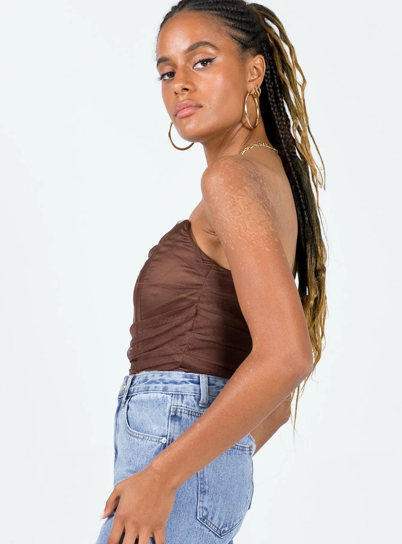 Luana Bodysuit Brown luxury bodysuit