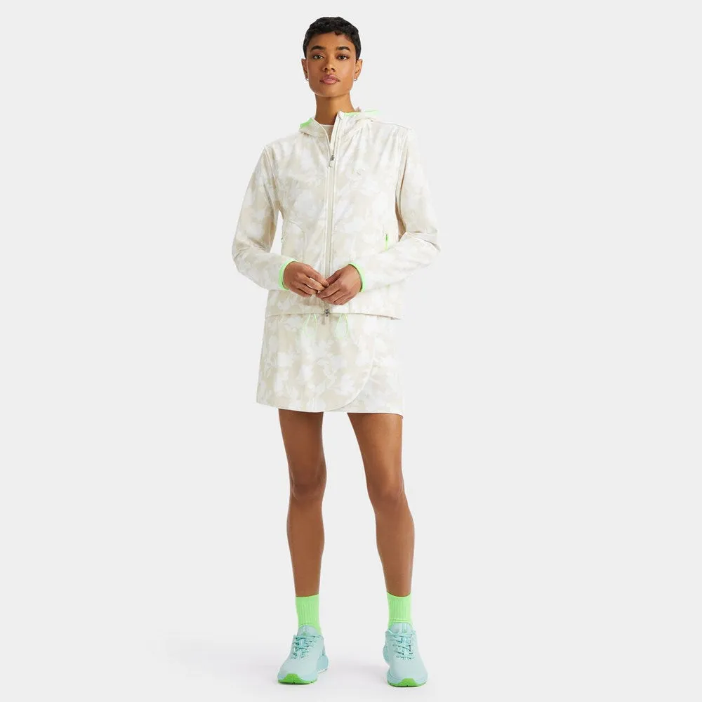 G/Fore Women's Tonal Floral Wrap Maverick 4-Way Stretch Skort - Stone Simple Motion Spring Must Have