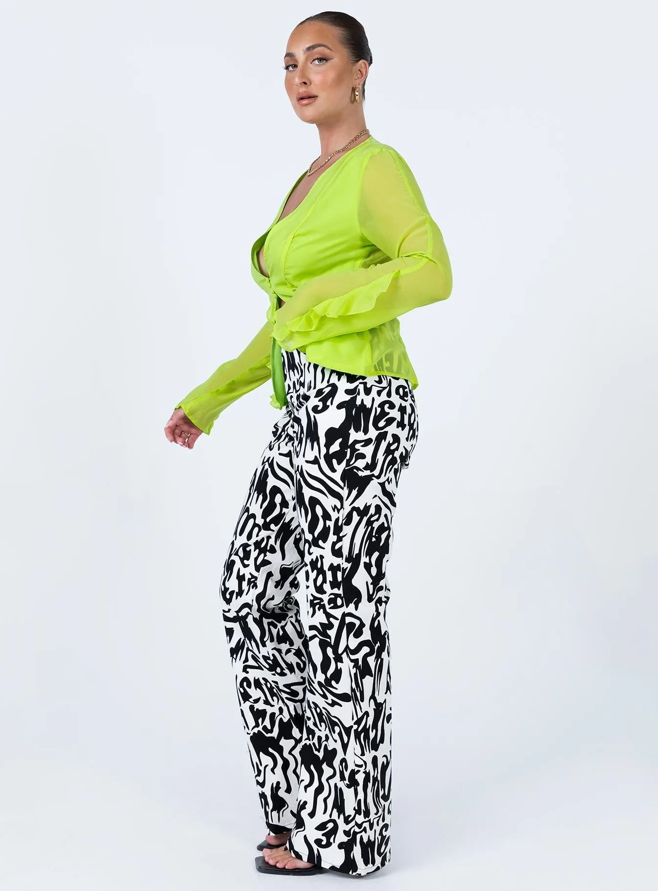 Sport Comfort Move Freely Motel Zoven Trouser Wrapped Gothic Black / White
