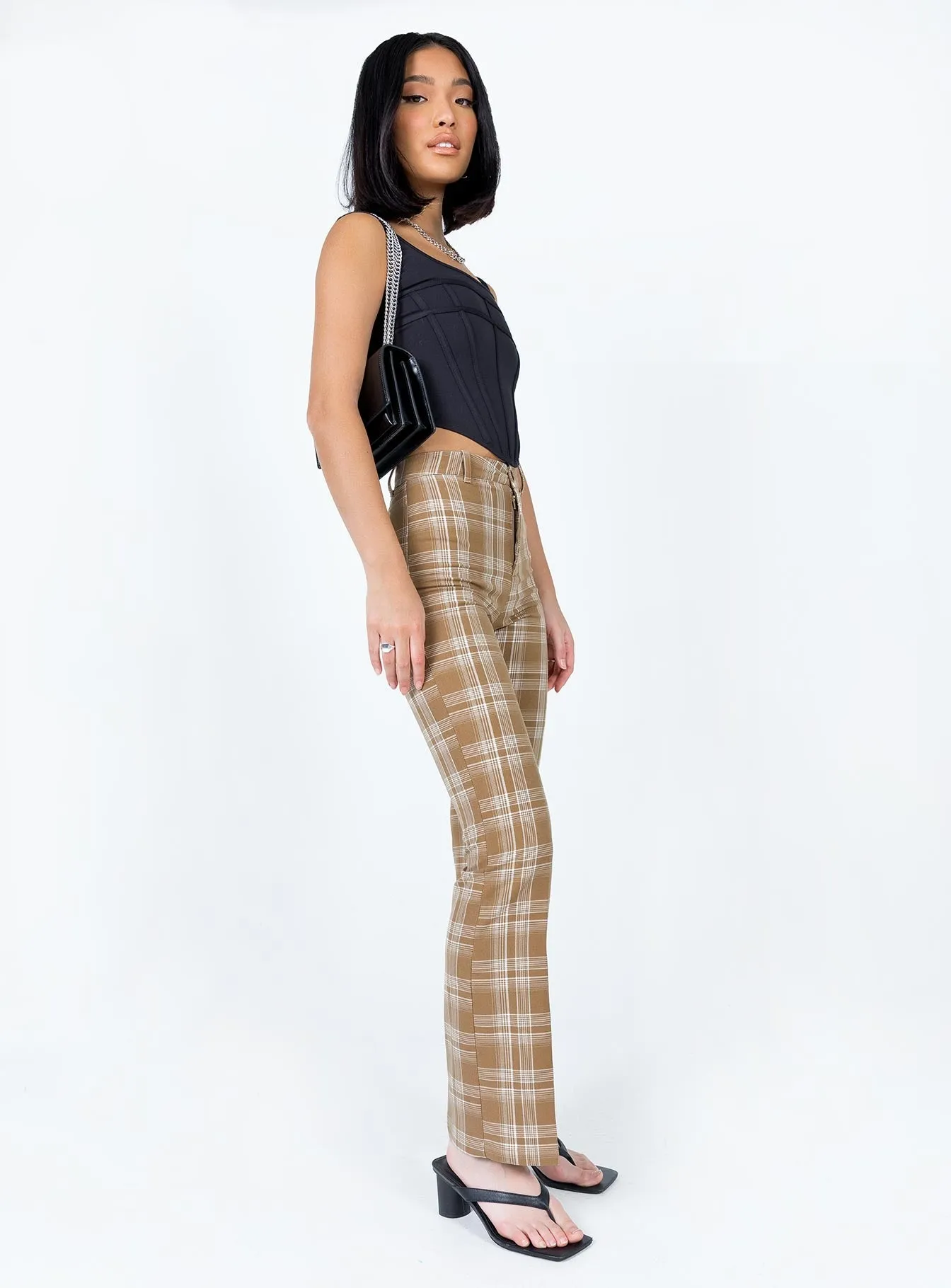 Versatile Layer The Taffie Pants Brown