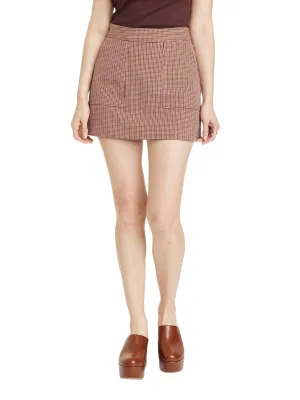 Chic Tones Women's Plaid Skirt,Multi