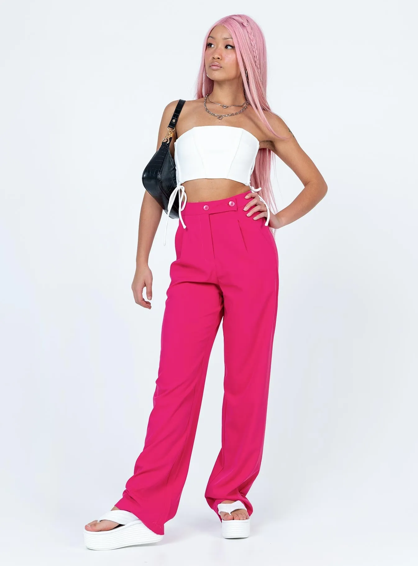 Lottie Pants Pink No Fuss Fit Sport Comfort Fit
