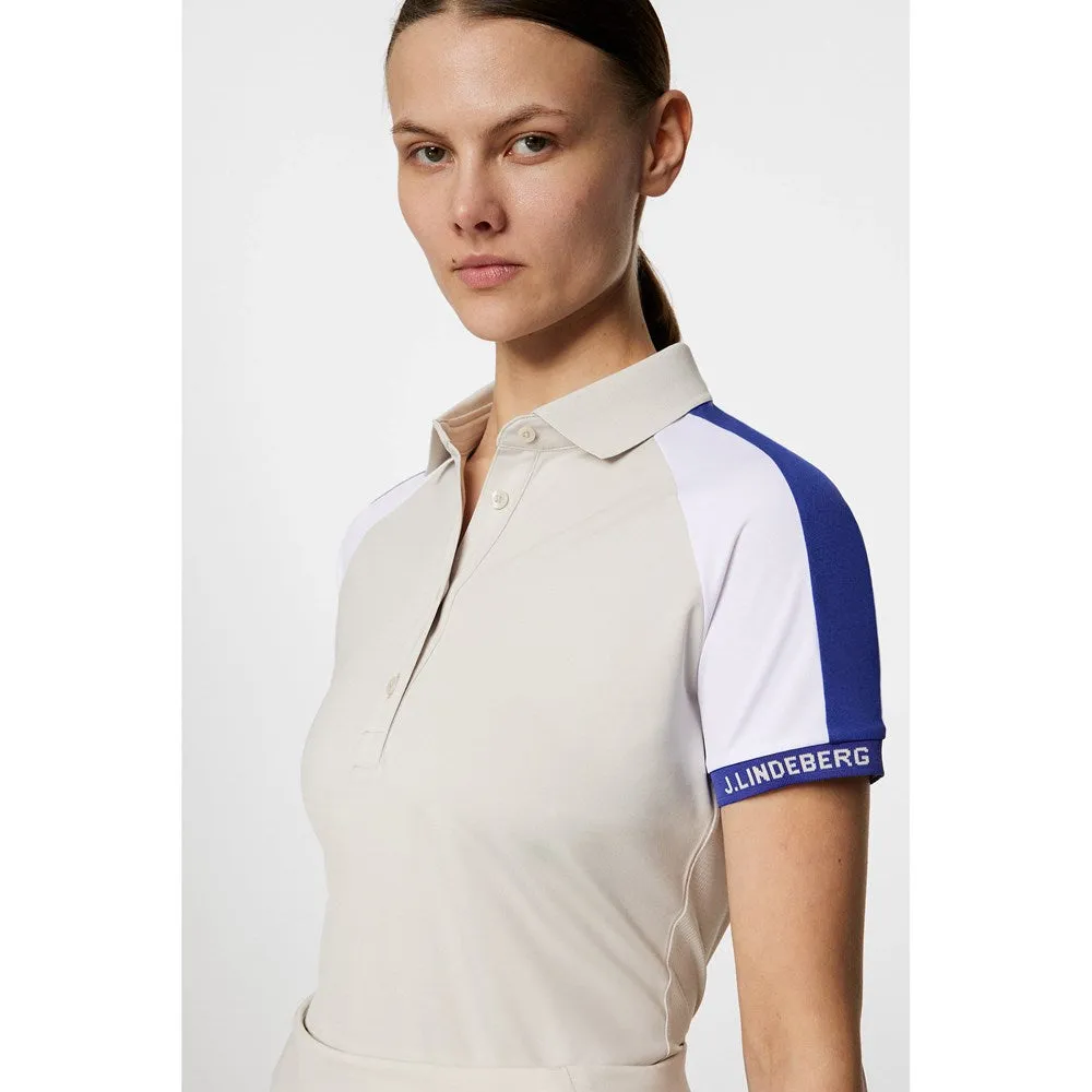 MultiPocket J.Lindeberg Women's Priya Golf Polo Shirt - Moonbeam