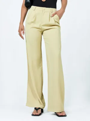 Softened Hem Vania Pants Green