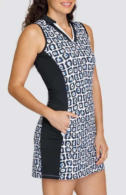Lightweight Feel Raw-Hem New Tail Activewear Indy 35" Golf Dress - Jag Grid MSP$117