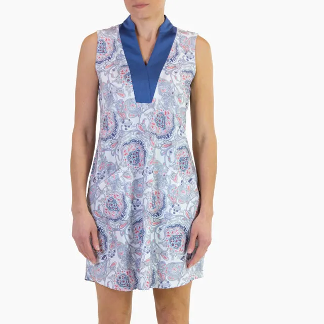 Gloss Finish New Jofit Dixie Dress with Wide Blue Placket  Size S