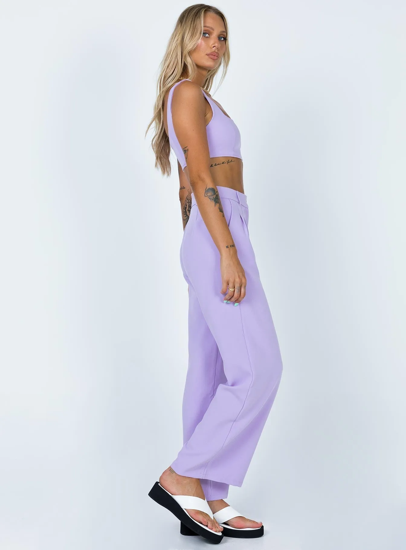 Huxley Set Lilac Tall Trendy Vibe Casual Comfort Fit