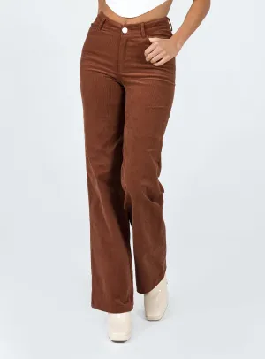 Sorcha Pants Brown Office Friendly Relaxed Vibe