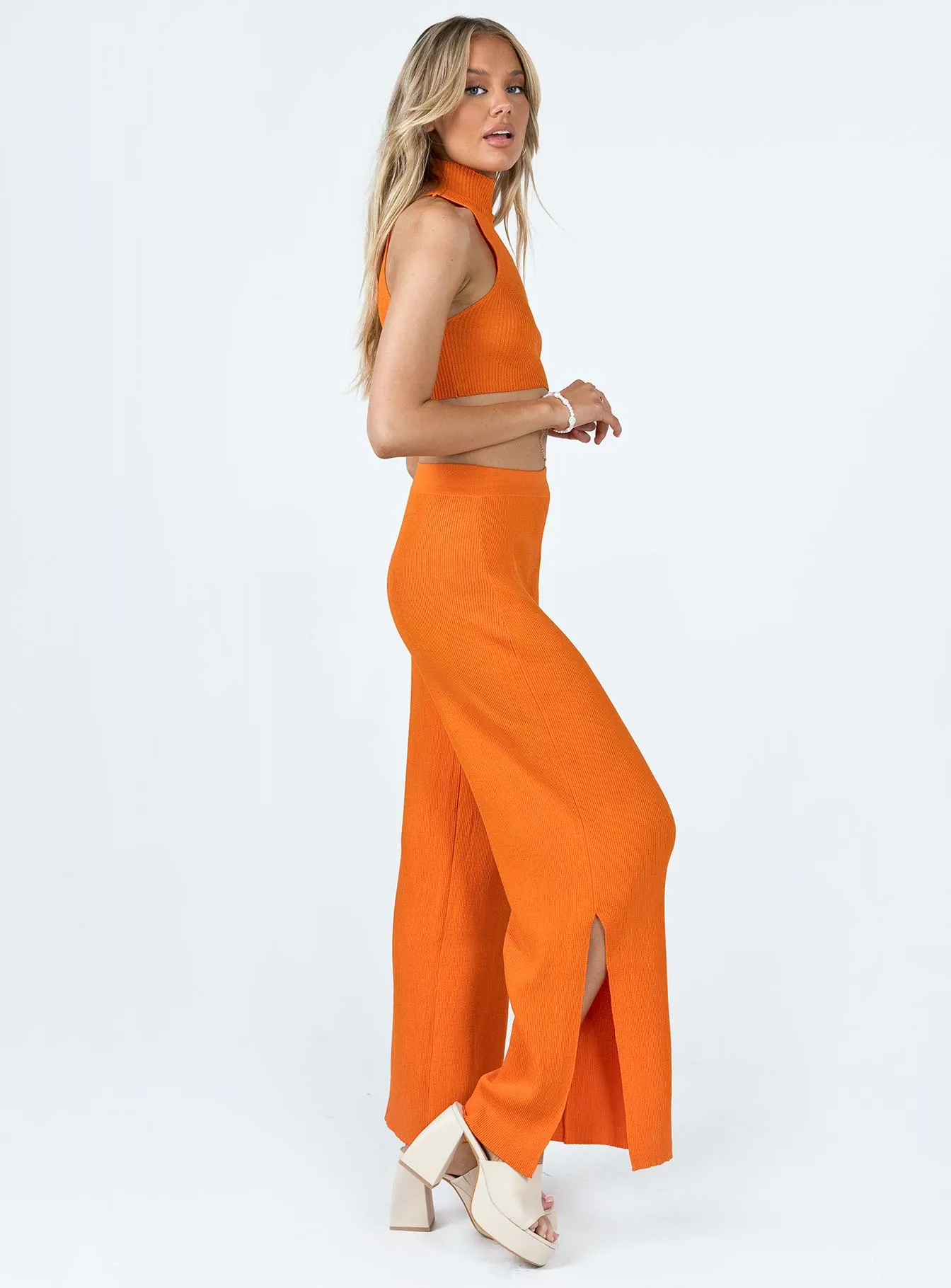 Versatile Fashion Elastic waist Terrell Set Orange