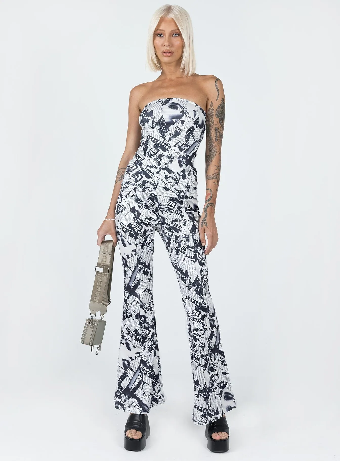 Office Wear Rafi Set Black / White