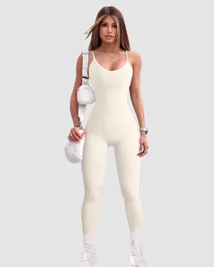 One Piece Straps Tummy Control JumpSuits Loose Classic