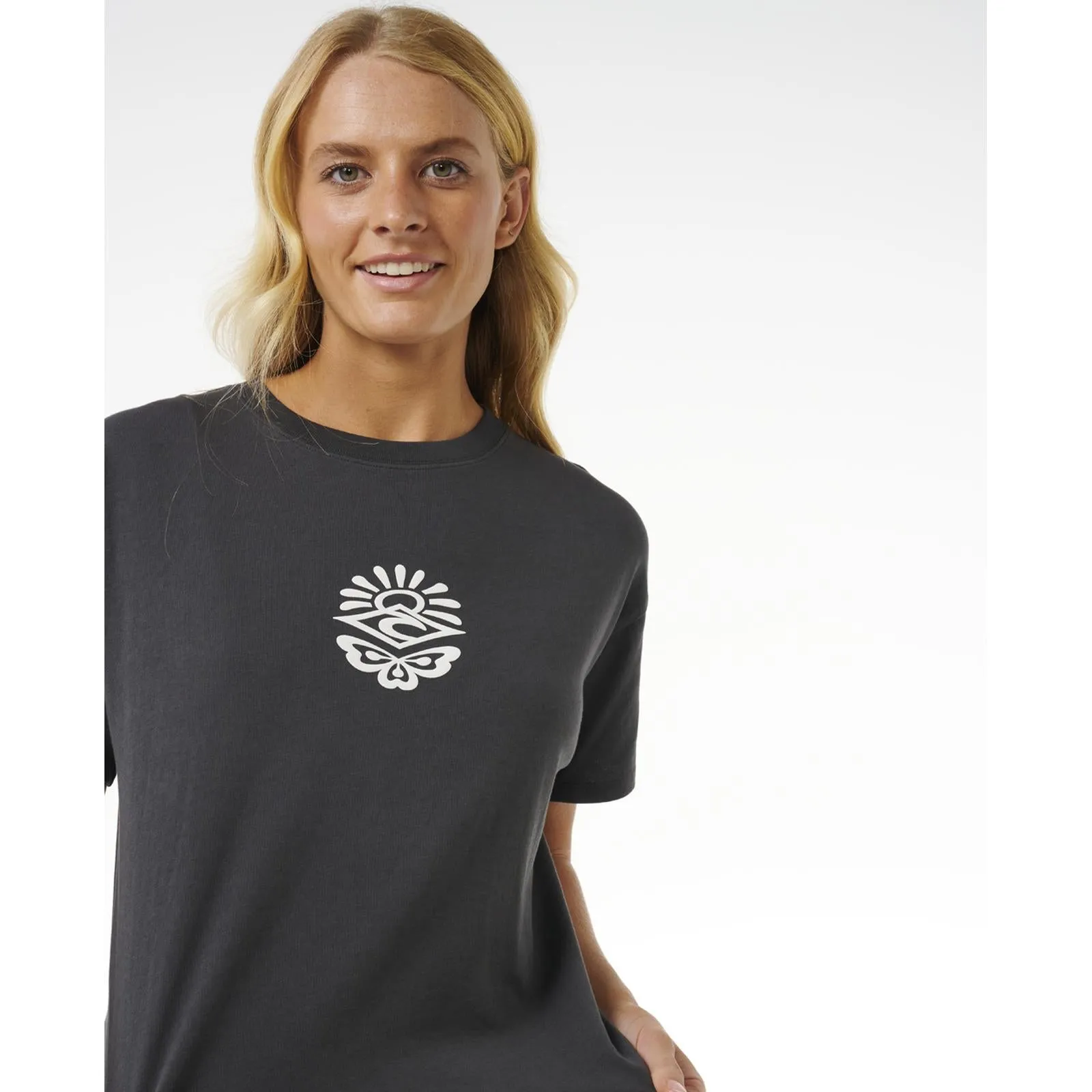 Rip Curl Womens Icons Of Surf T-Shirt Wrinkle Resistant Material Smart Wear