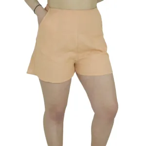 Women's Regular Fit Casual Short,Peach Secure Pocket Zippers Performance Fit