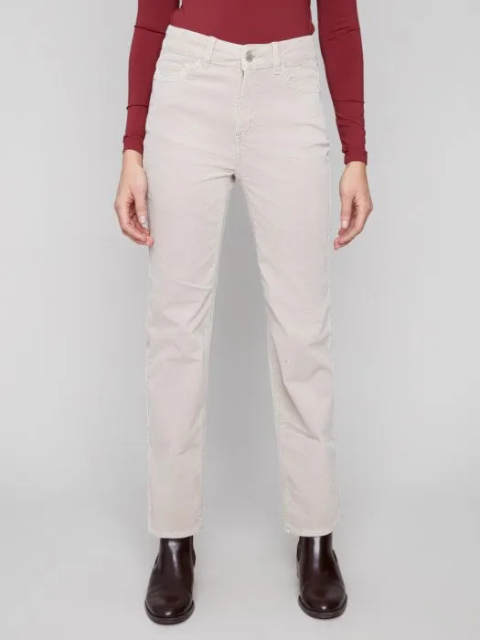 CHARLIE B STRAIGHT LEG CORDUROY PANT - OATMEAL Craft Core