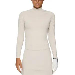 Ergonomic Pattern J.Lindeberg Women's Ella Compression Golf Shirt - Moonbeam
