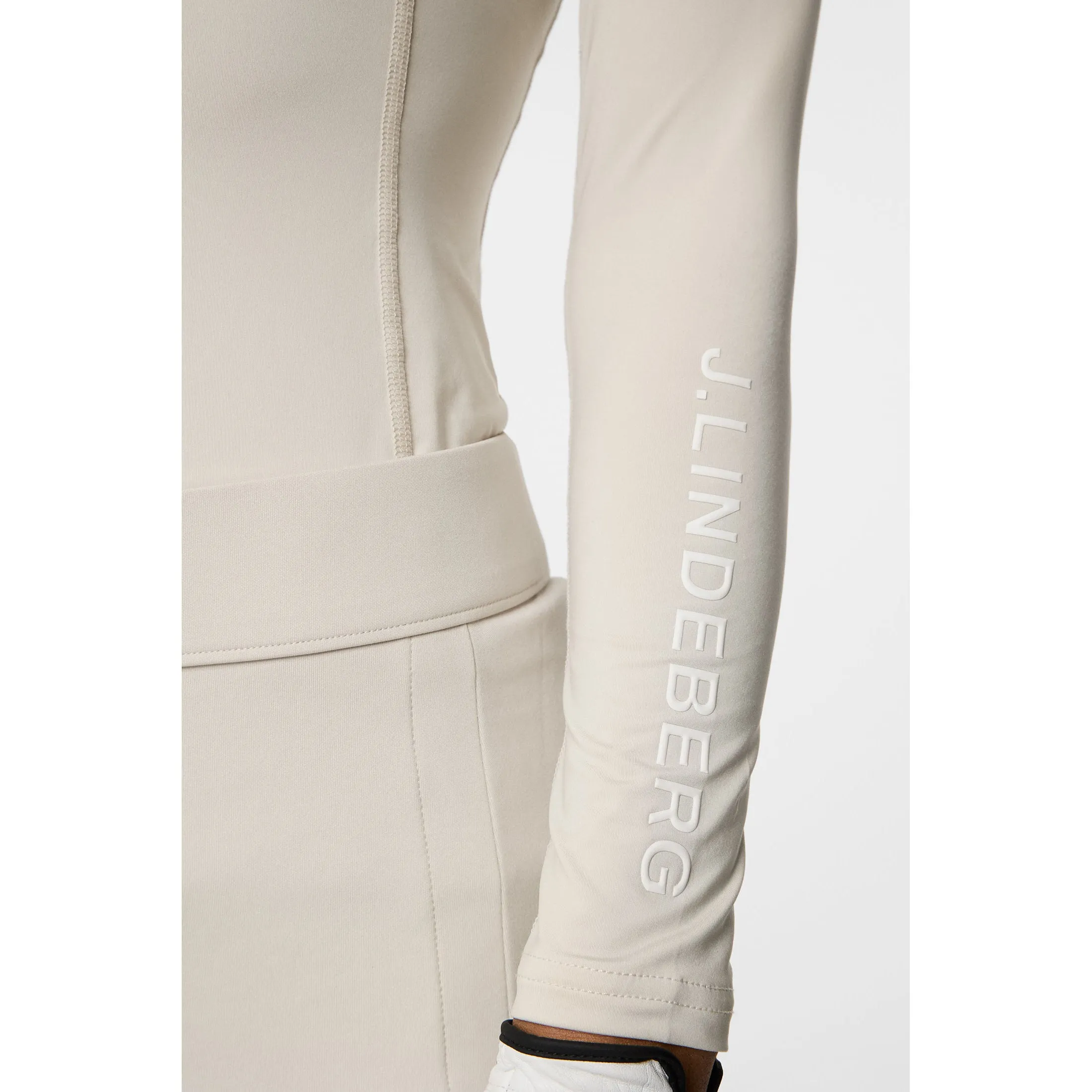 Mind Ease Polish Glow J.Lindeberg Women's Ella Compression Golf Shirt - Moonbeam