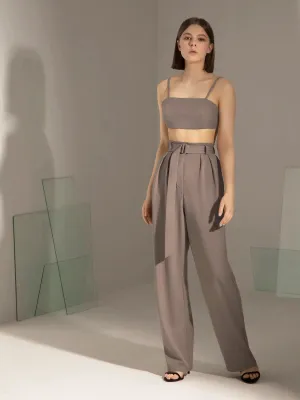 Pure Linen Blend Ladies Long Trousers Women Spring Autumn New Female White Suits Pants Casual High Waist Loose Wide Leg Pants