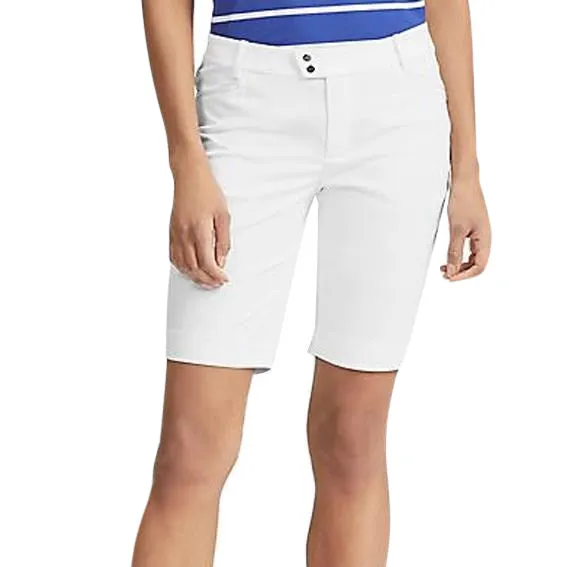 RLX Ralph Lauren Women's Par Golf Shorts  - Pure White NonSlip Grips Trendy Trousers