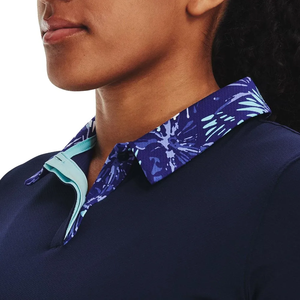 Under Armour Women's Iso-Chill Golf Polo Shirt - Midnight Navy/Metallic Silver Soft Leggings