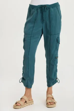 XCVI SELMY CROPPPED CARGO - TEAL BLUE Light Flow Air Move