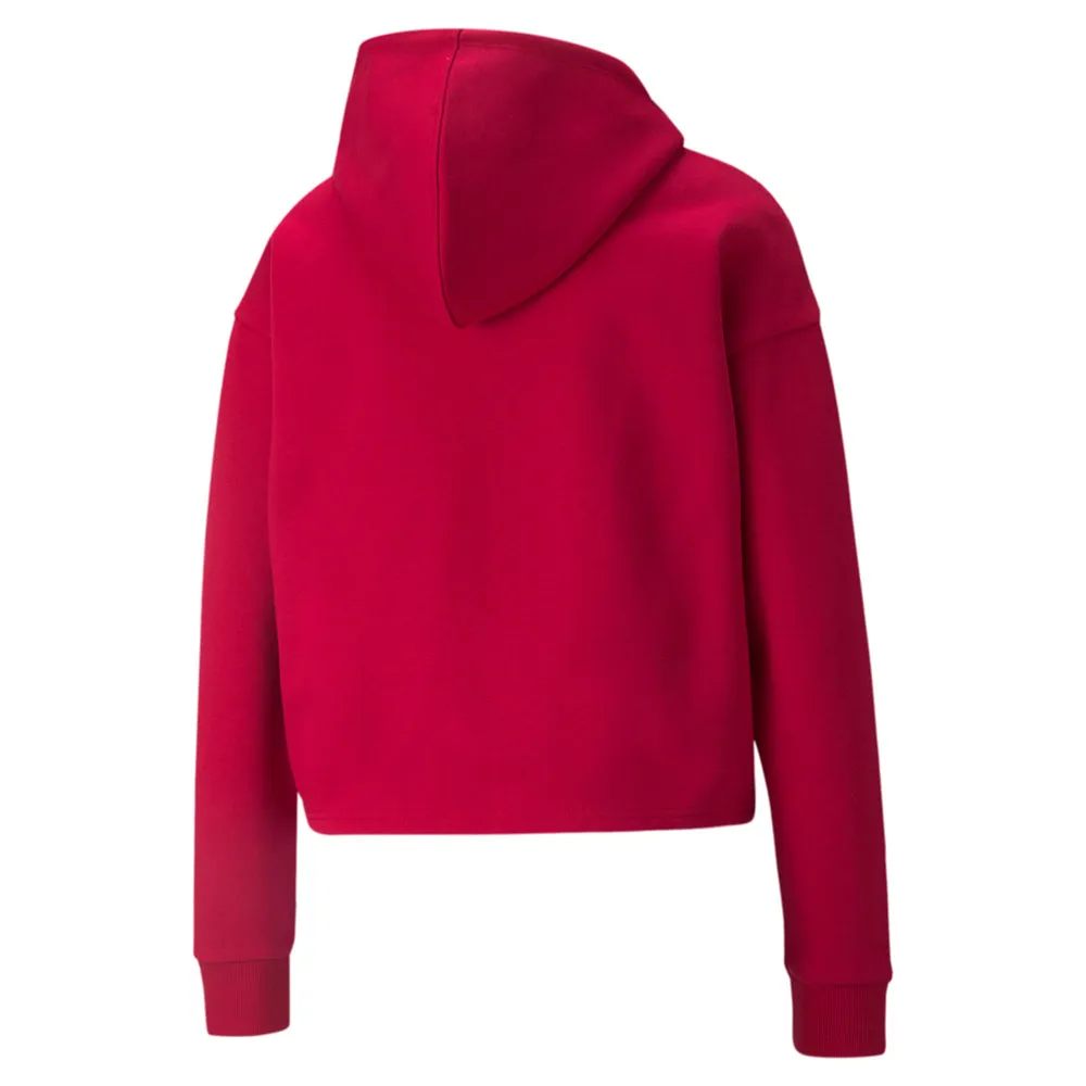 Essentials Cropped Metallic Logo Pullover Hoodie Trendy Wearable product beach relaxation vibe