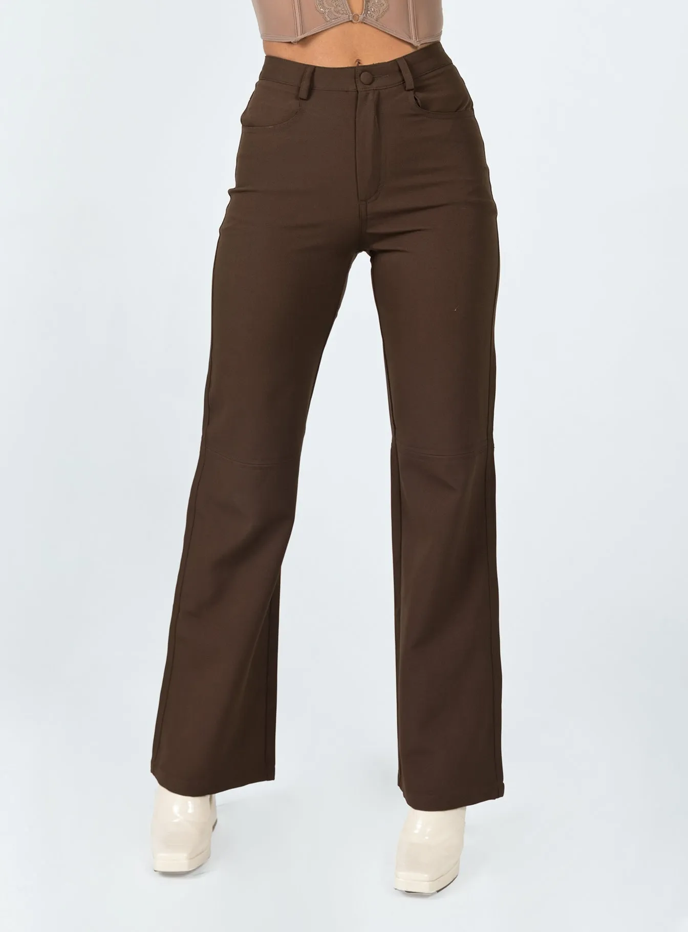 Lulu Pants Brown Cooling Fabric Layered Wear