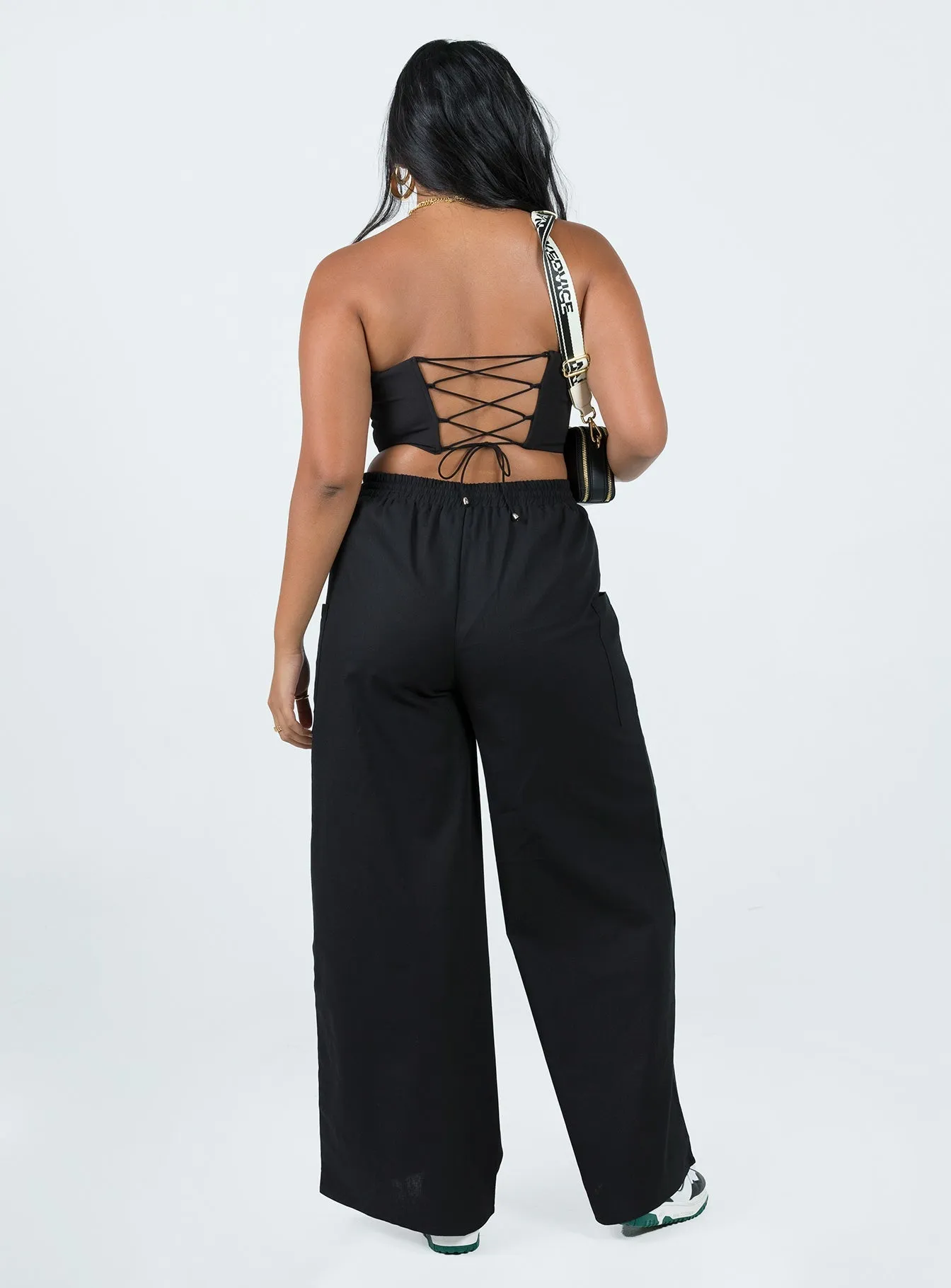 Brunie Pants Black DoubleLayeredFabric