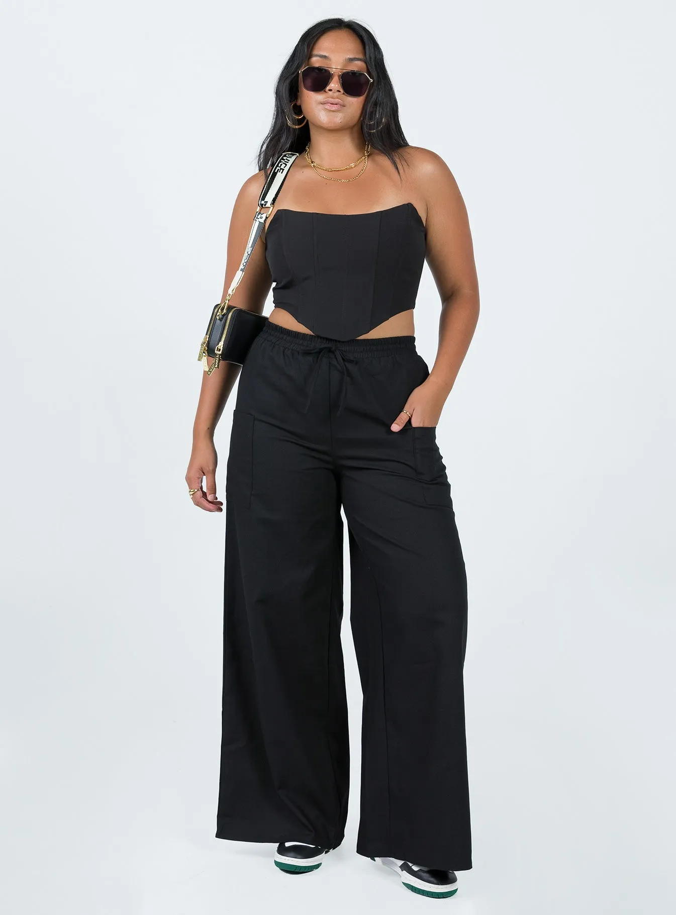Lightweight insulation Stretch Support Fit Brunie Pants Black
