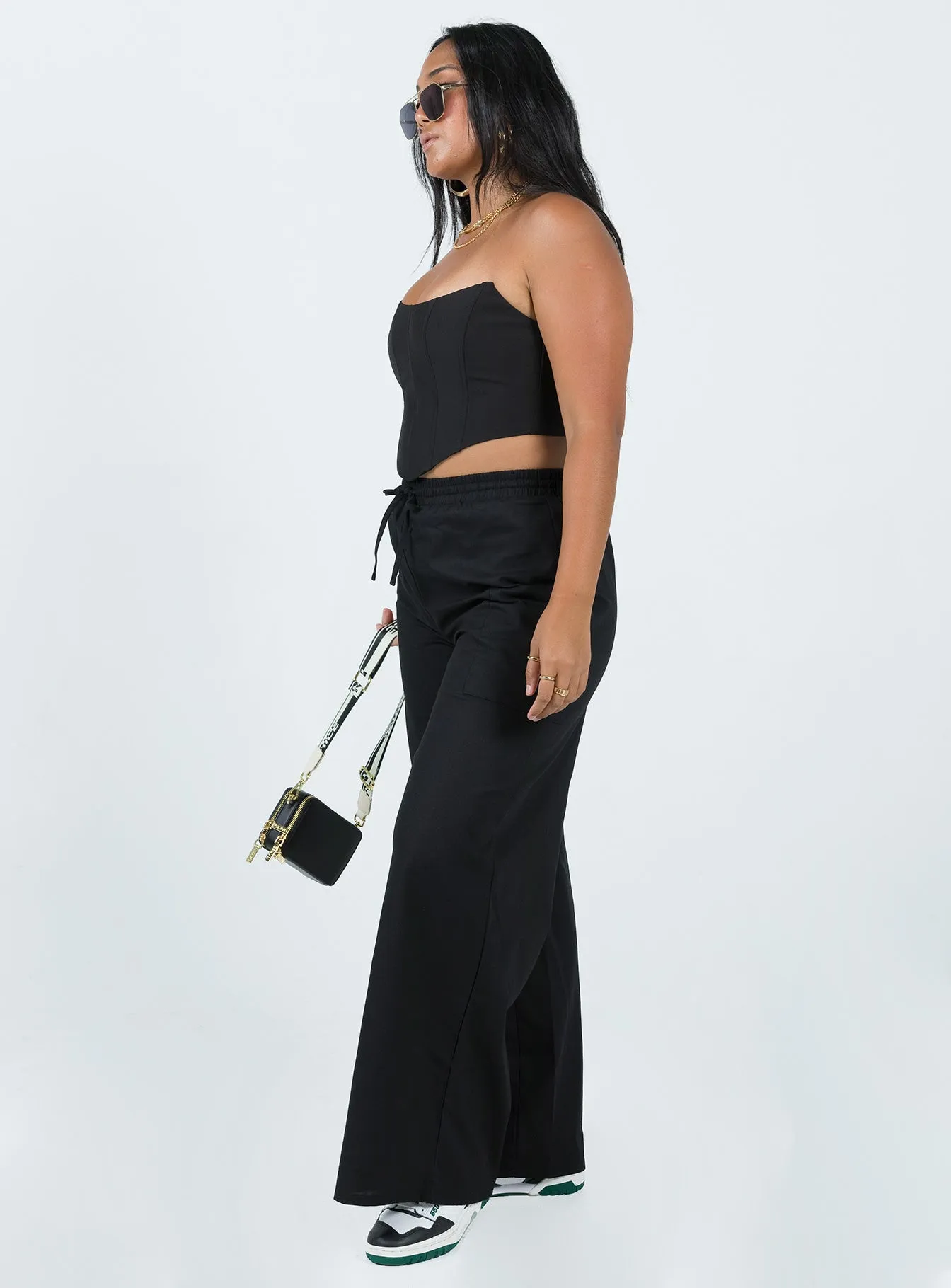 Brunie Pants Black Stretchy Waist