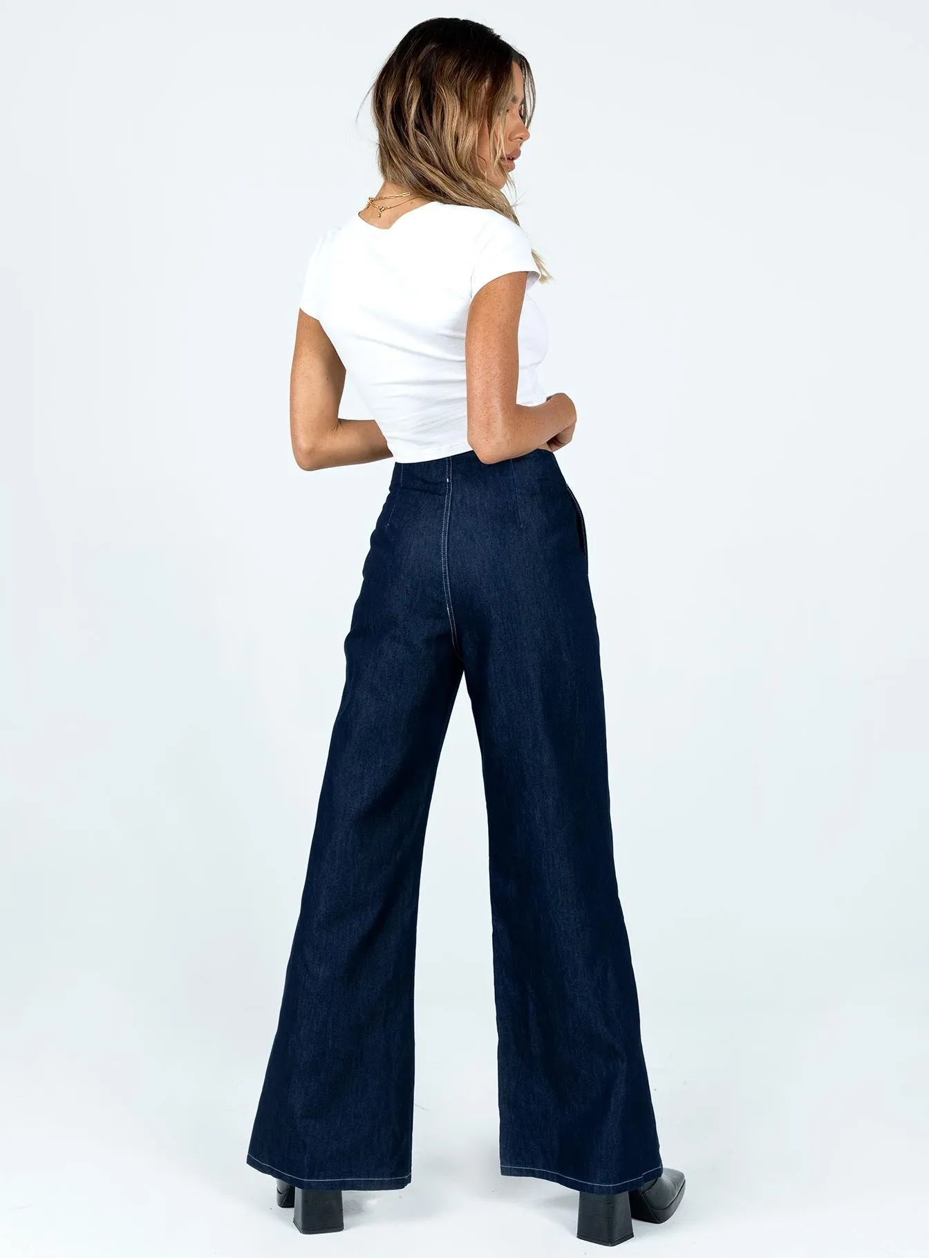 Flexible Leg Misty Wide Leg Jeans Denim