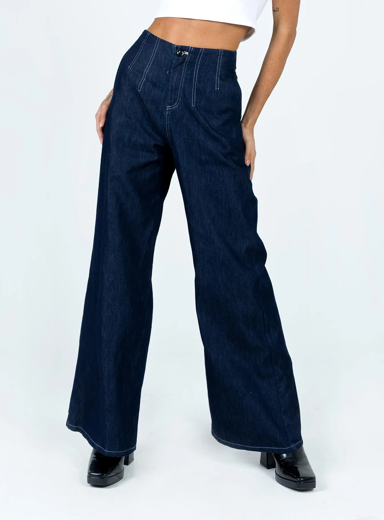 Outdoor Lifestyle Misty Wide Leg Jeans Denim