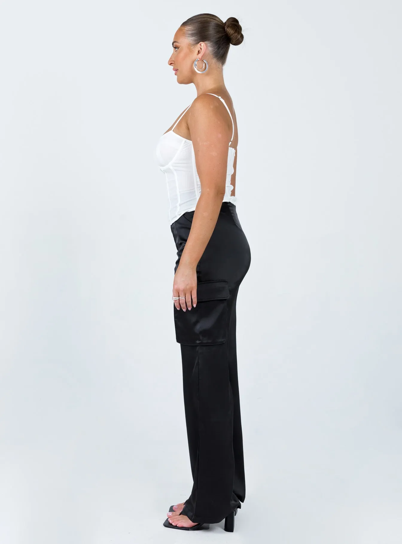 Comfort Stretch Secure Waistband Gilmore Cargo Pants Black