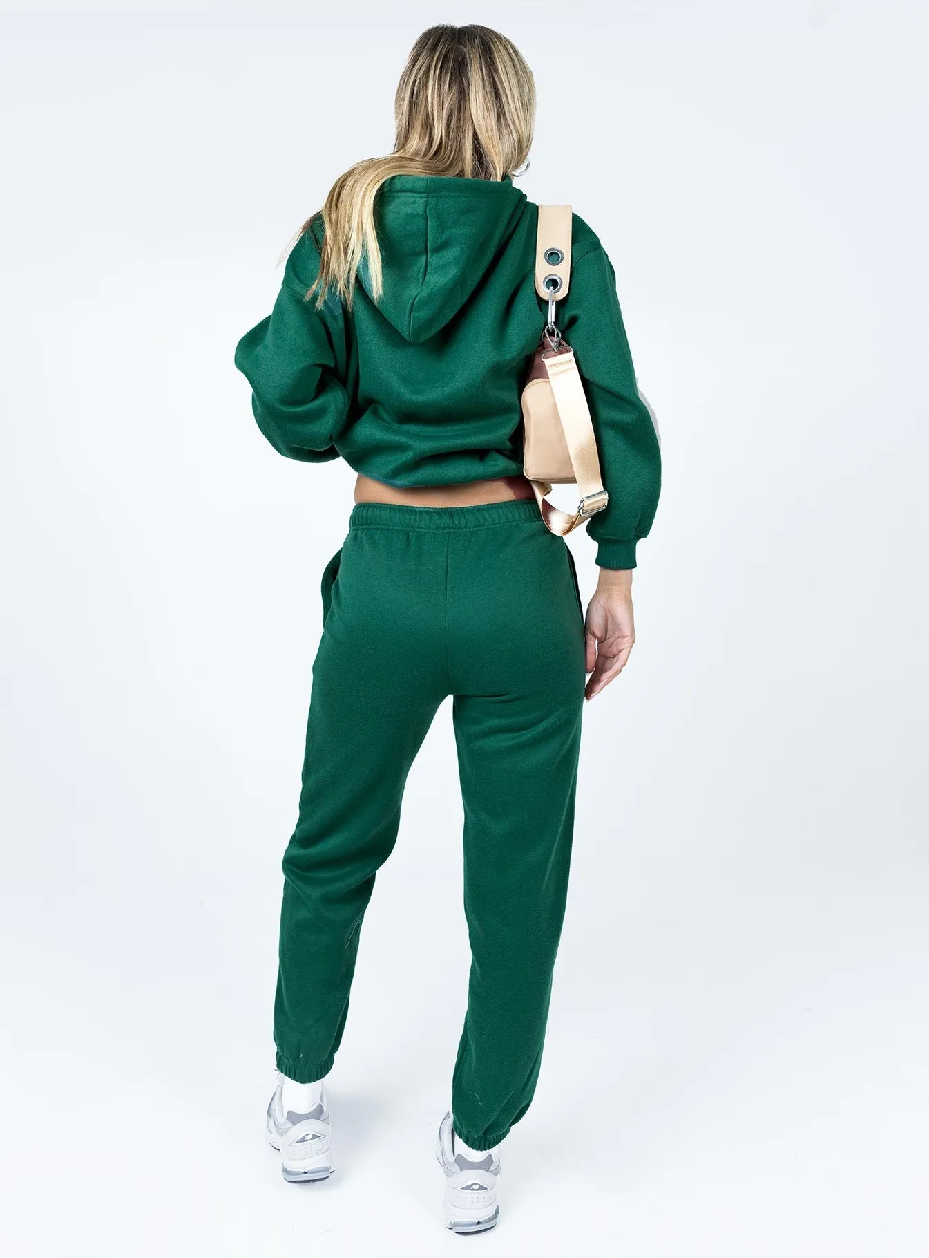 Flat Lock Stitching Relaxed Wearable Pheonix Track Pants Green