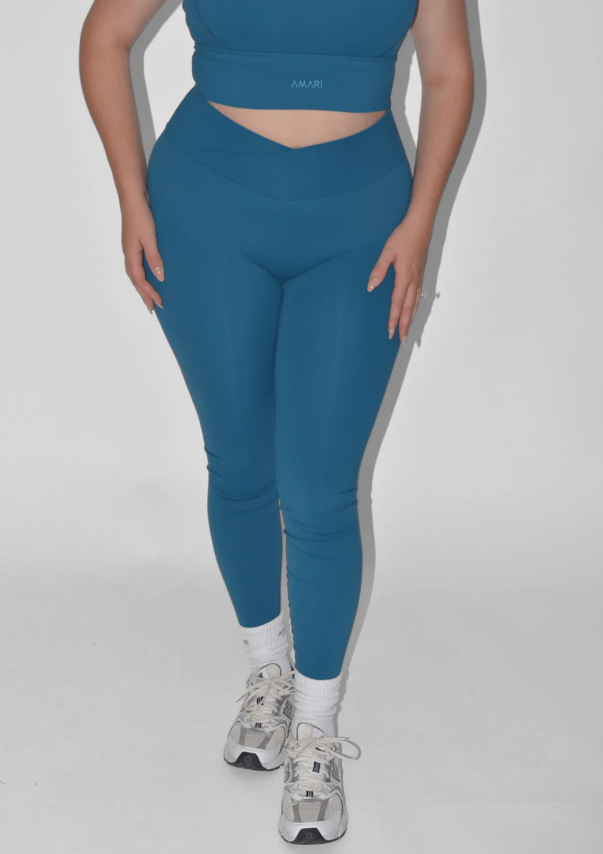 Rush Fit Support Fit V-Leggings - Petrol Blue