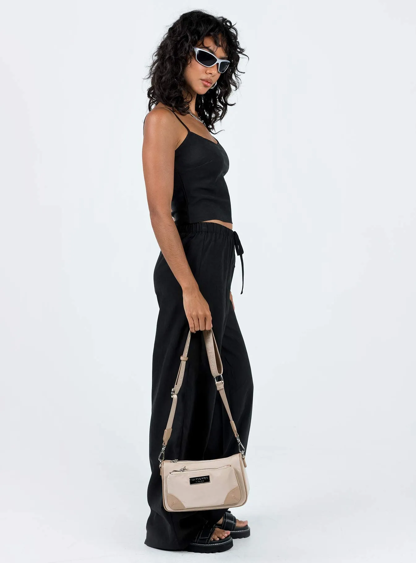 High Waist Stretch No Wrinkle Paigey Set Black