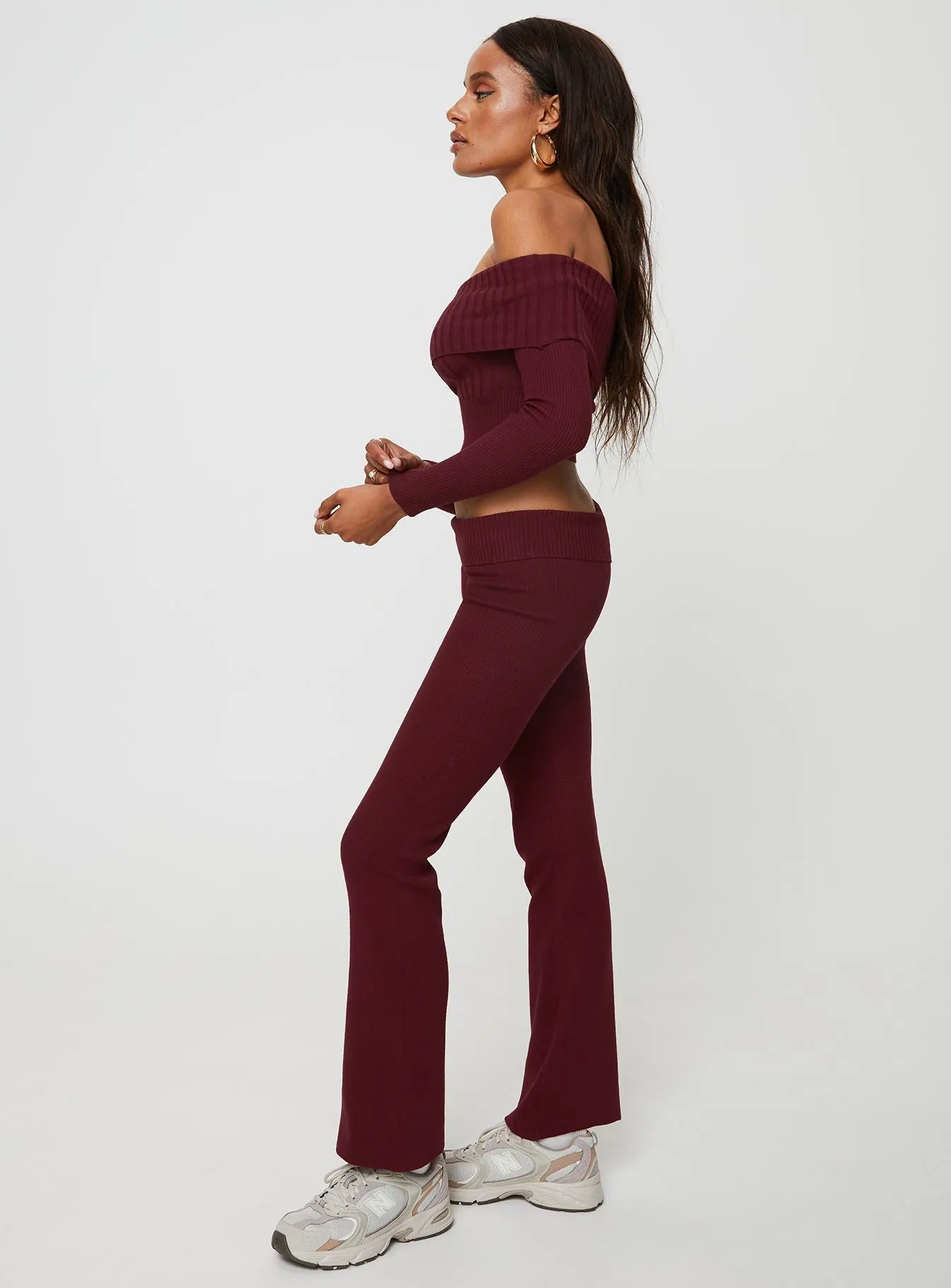 Westaway Pants Burgundy Performance Comfort