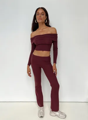 Westaway Pants Burgundy Work Friendly