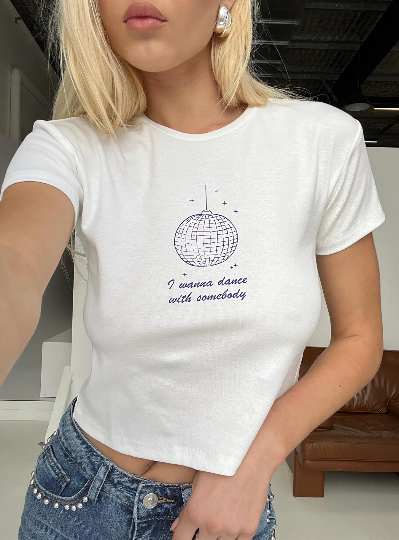 My Girl Graphic Top White Airflow Ventilation Design Festival wear