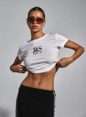 Casual Comfort Top Effortless Comfort Wear JGR & STN Mode Baby Tee White