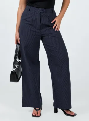 Adkins Pants Navy Low Profile Design Smooth zipper closure