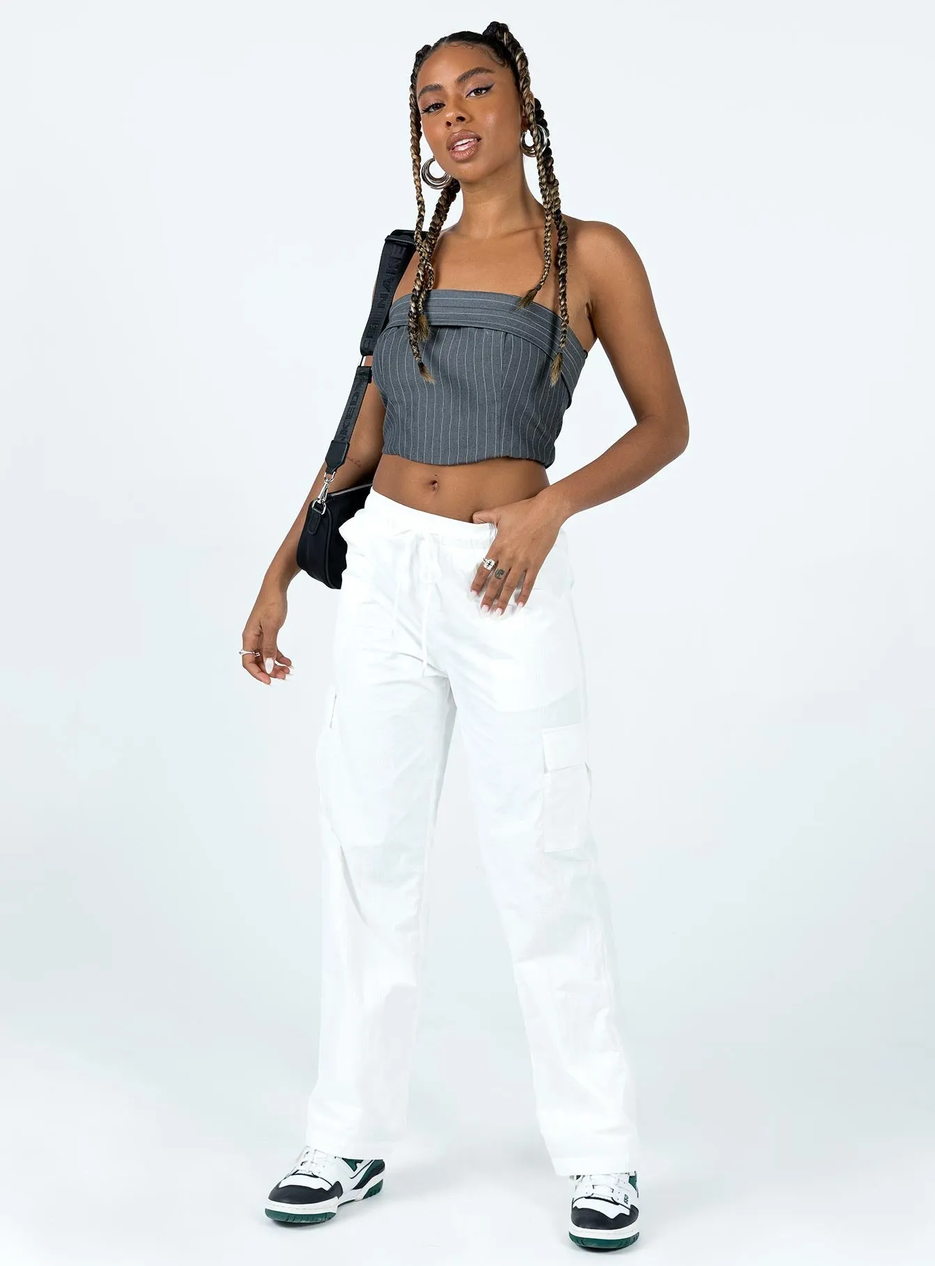 Modular Attachment Daily Wear Flossie Parachute Pants White